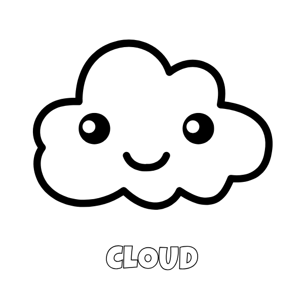 Fluffy Cloud Coloring Page for Toddlers | Free Weather Printable